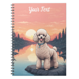 Cuaderno Poodle junto al lago