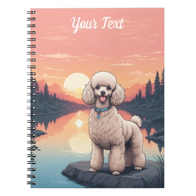 Cuaderno Poodle junto al lago (Frente)