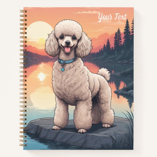 Cuaderno Poodle junto al lago (Anverso)