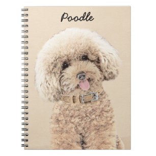 Cuaderno Poodle Miniatura Juguete Albaricoque Crema Marrón 