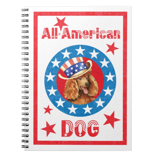 Cuaderno Poodle Patriótico (Frente)
