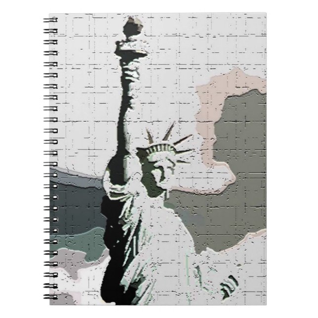 Cuaderno Pop Art New York - Bloc de notas Lady Liberty (Frente)