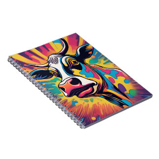 Cuaderno Pop Art: The Colorful Cow