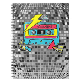 Cuaderno Pop de Cassette Neon Retro de los 80