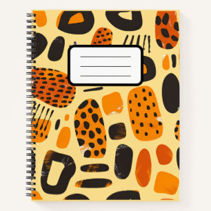 Cuaderno "Pop de Sabana: Vibraciones Tribales en Naranja y