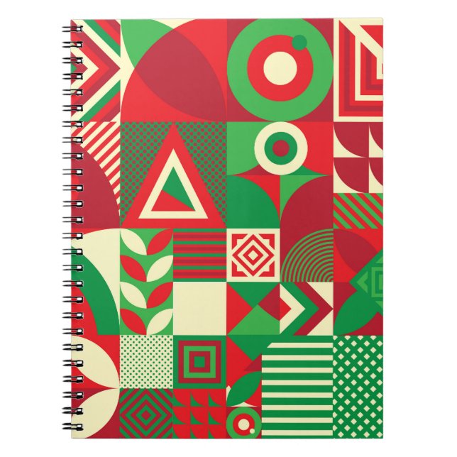 Cuaderno Pop Geométrico: Baldosas Abstractas Coloridas. (Frente)