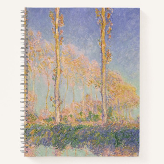Cuaderno Poplars, impressionist landscape, Claude Monet (Anverso)