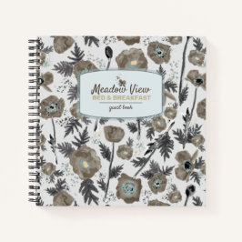 Cuaderno Poppies Floral Vacation Rental Guest Book