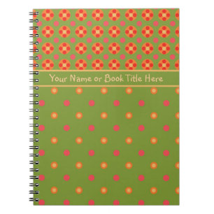 Cuaderno Poppies retro, bloc de notas con puntos de polka, 
