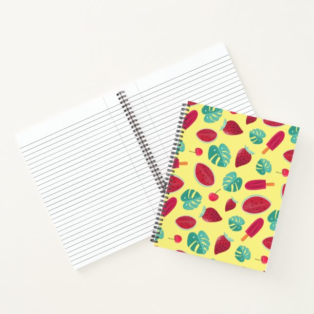 Cuaderno Popsicle, cerezo, fresa y sandía (Interior)