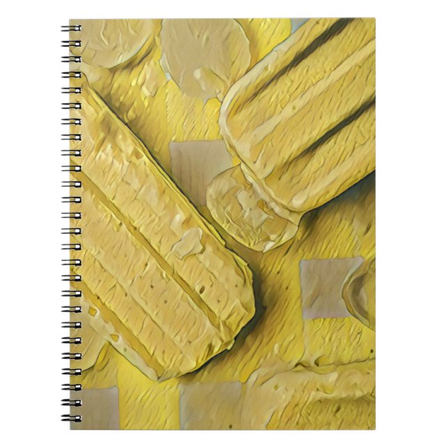 Cuaderno Popsicle de cono de helado amarillo (Frente)