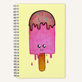 Cuaderno Popsicle rosa de fusión suave, Personalizado de Ka