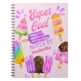 Cuaderno Popsicle Super Guay Pink Purple Personalizado