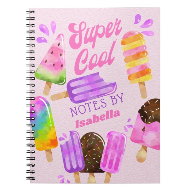 Cuaderno Popsicle Super Guay Pink Purple Personalizado (Frente)
