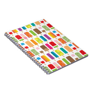 Cuaderno Popsicles e invitaciones dulces del postre de las