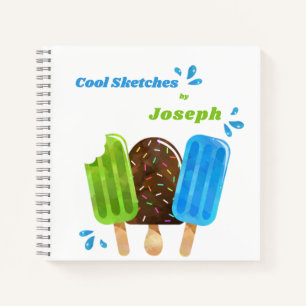 Cuaderno Popsicles Ice Cream Lolly Personalizado Sketchbook