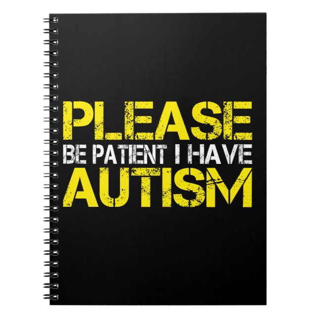 Cuaderno Por favor tengan paciencia, tengo autismo (Frente)