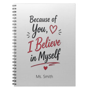 Cuaderno Por Ti Creo en Mí Personalizado