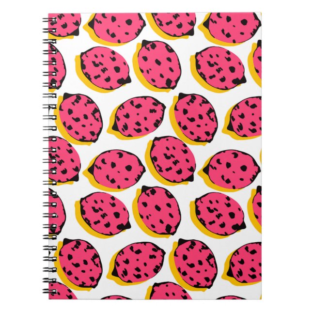 Cuaderno por todo el limón patternabstract, arte, fondo, ca (Frente)
