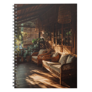Cuaderno Porch Boho Rústico Sunlit Retreta el bloc de notas