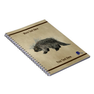 Cuaderno Porcupine On Old Paper