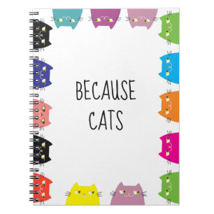Cuaderno Porque Cats Funny Cita