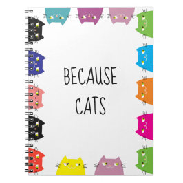 Cuaderno Porque Cats Funny Cita