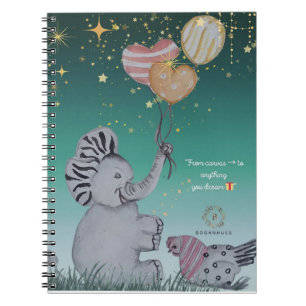 Cuaderno Portada de elefante Eleze & Polka Hen