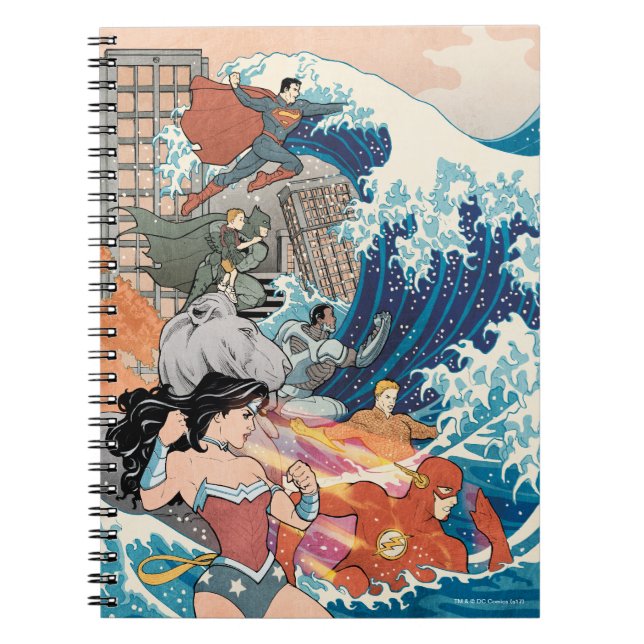 Cuaderno Portada de historietas de la Liga de la Justicia # (Frente)