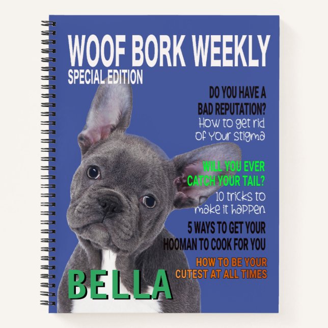 Cuaderno Portada de la revista Boston Terrier Parody (Anverso)