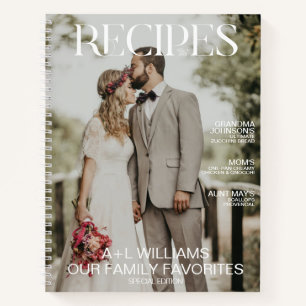 Cuaderno Portada de la revista de fotos Recetas Favoritas d