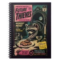 Portada de libro vintage falso de mapache robando