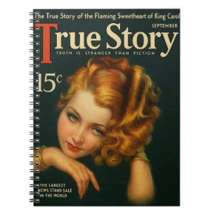Cuaderno Portada de portada de la revista verdadera histori