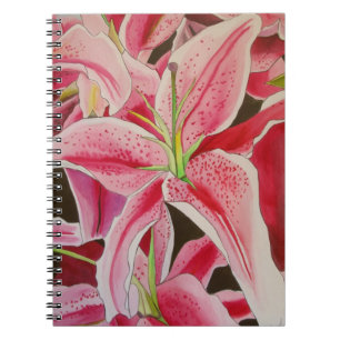 Cuaderno Portada de Stargazer con lirio rosa de Sacha Gross