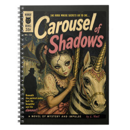 Cuaderno Portada del libro de fantasía y terror Carusel de 