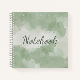 Cuaderno Portada en espiral de acuarela verde