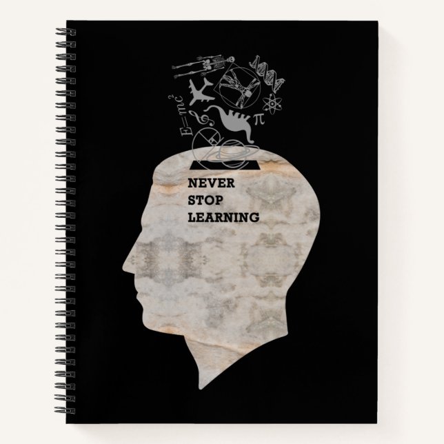 CUADERNO PORTADA ESPECIAL - NUNCA DEJES DE APRENDER (Anverso)