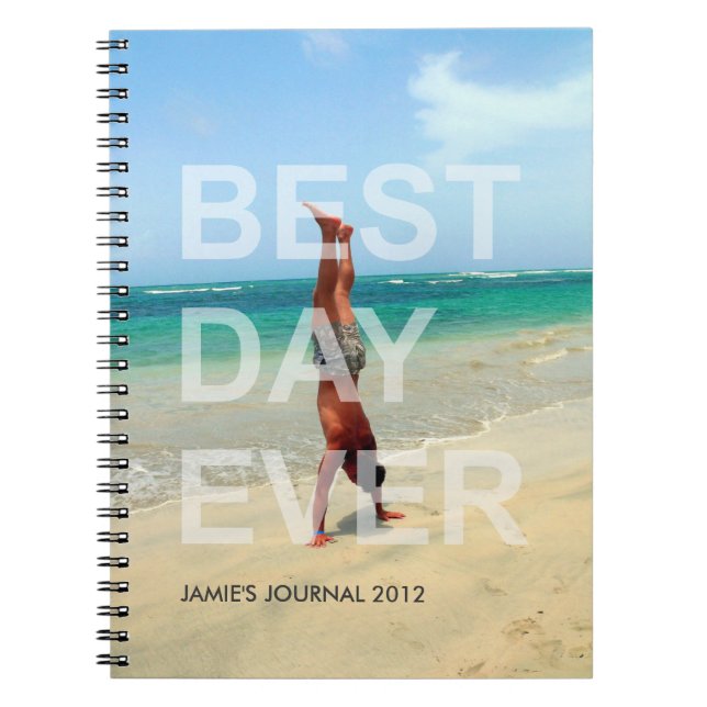 Cuaderno portada fotográfica de personalizado BEST DAY EVEN (Frente)