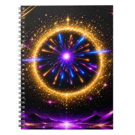 Cuaderno Portal Cósmico Radiante | Lienzo Estirado de Galax
