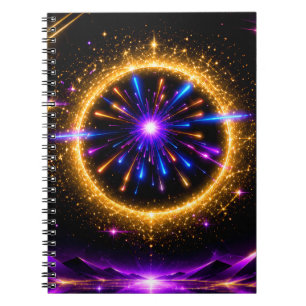 Cuaderno Portal Cósmico Radiante Lienzo Estirado de Galax