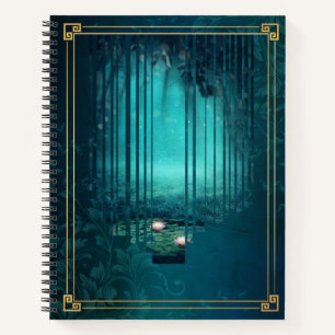 Cuaderno Portal de jardines de medianoche - Arte de ensueño
