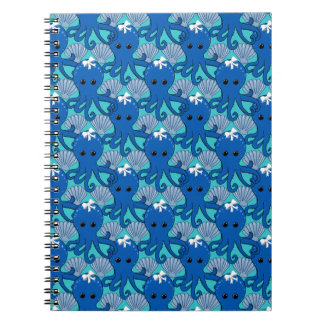 Cuaderno Portapapeles de Pulpo Azul Lindo