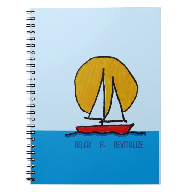 Cuaderno Portapapeles de velero bajo el sol (Frente)