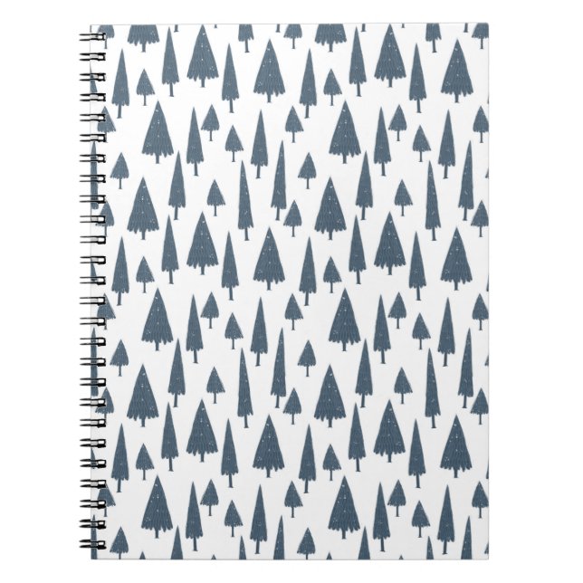 Cuaderno Portátil (16,5 x 22,2 cm) - Patrón de Navidades (Frente)