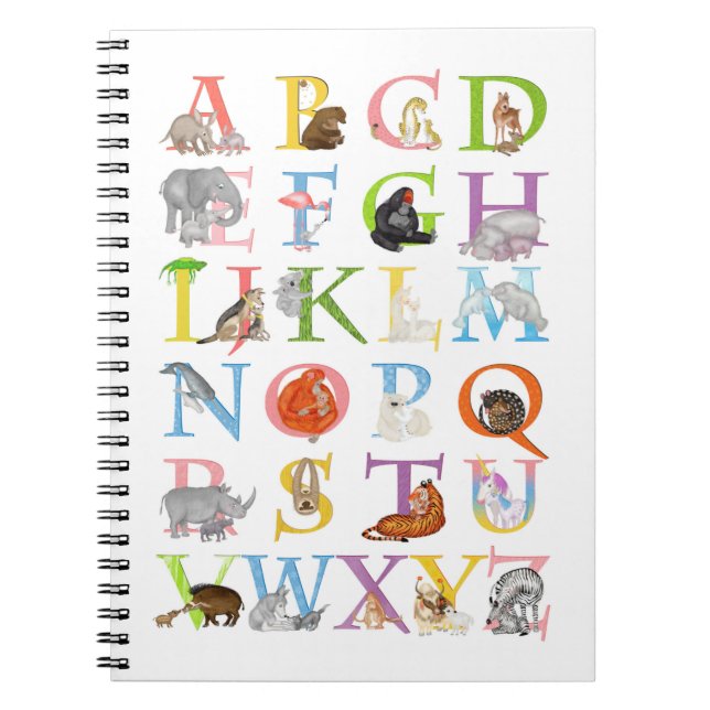 Cuaderno Portátil ABC para animales (Frente)