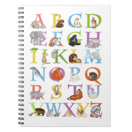 Cuaderno Portátil ABC para animales (versión azul)