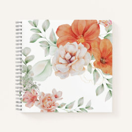 Cuaderno Portátil acuarela floral