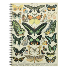 Cuaderno Portátil Adolphe Millot Butterflies Pattern-B