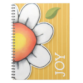 Cuaderno Portátil amarillo Daisy Joy
