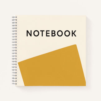 Cuaderno Portátil amarillo mostaza minimalista